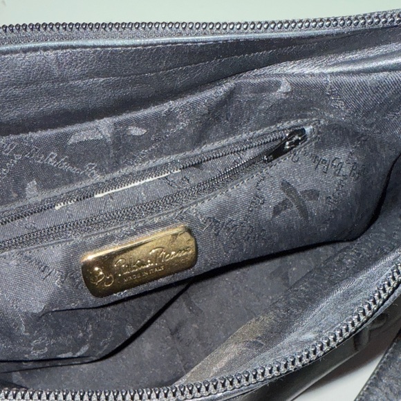 By Paloma Picasso , Elegant Black Leather Shoulder Bag - Picture 13 of 16